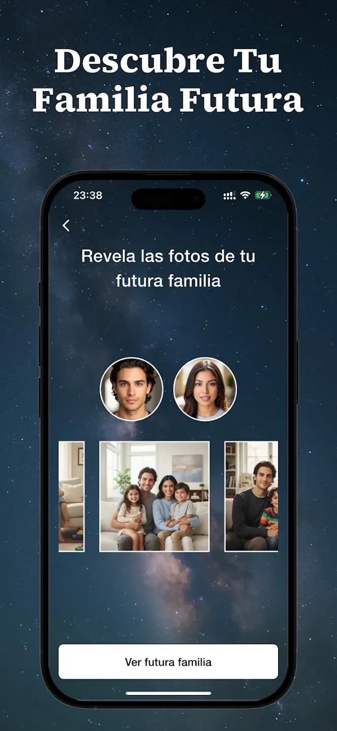 amuna App Family Future Prediction Feature Screenshot